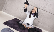 Cosplay Slf-cam masterbation. Sumire 4