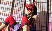 Long-nosed goblin mask masturbation. Arisa 1