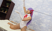 Cosplay masturbation with lotion Mei 4